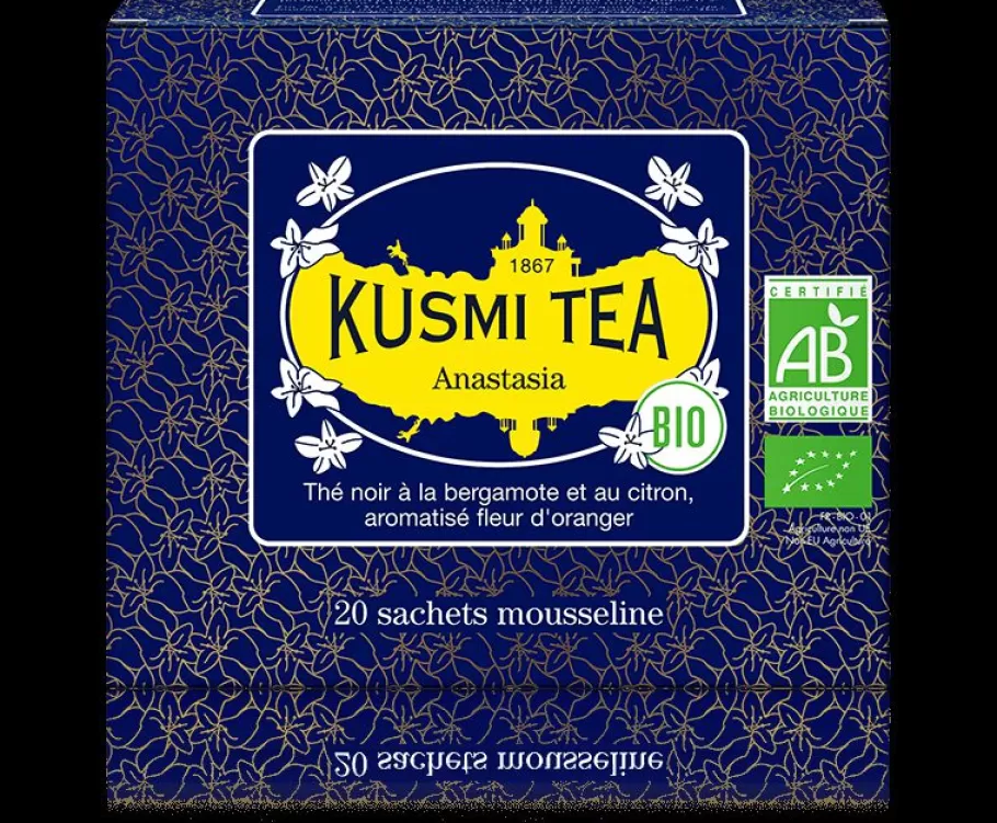 Organic Tea | Black Tea-Kusmi Tea Anastasia Earl Grey black tea, lemon