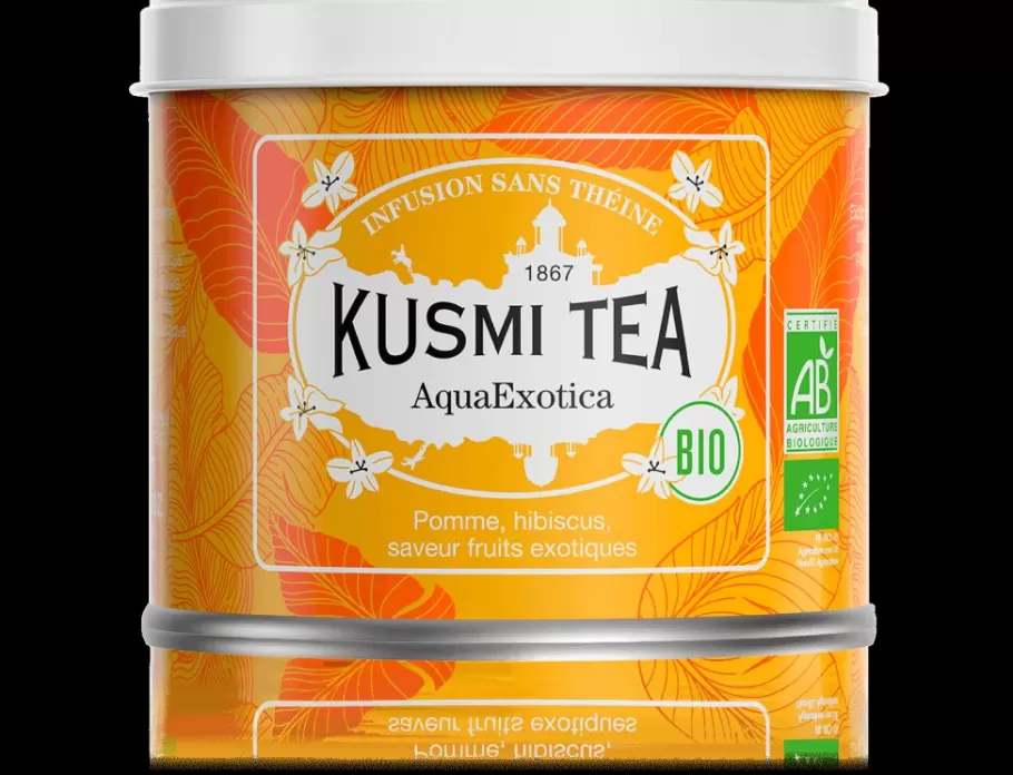 Caffeine-free | Organic Tea-Kusmi Tea AquaExotica Herbal tea Hibiscus, mango