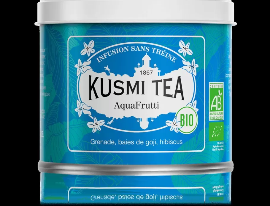 Caffeine-free | Organic Tea-Kusmi Tea AquaFrutti Herbal tea Hibiscus, goji berries