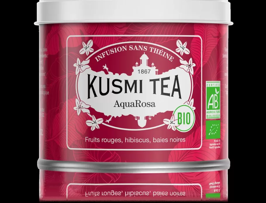 Caffeine-free | Organic Tea-Kusmi Tea AquaRosa Herbal tea Hibiscus, red berry