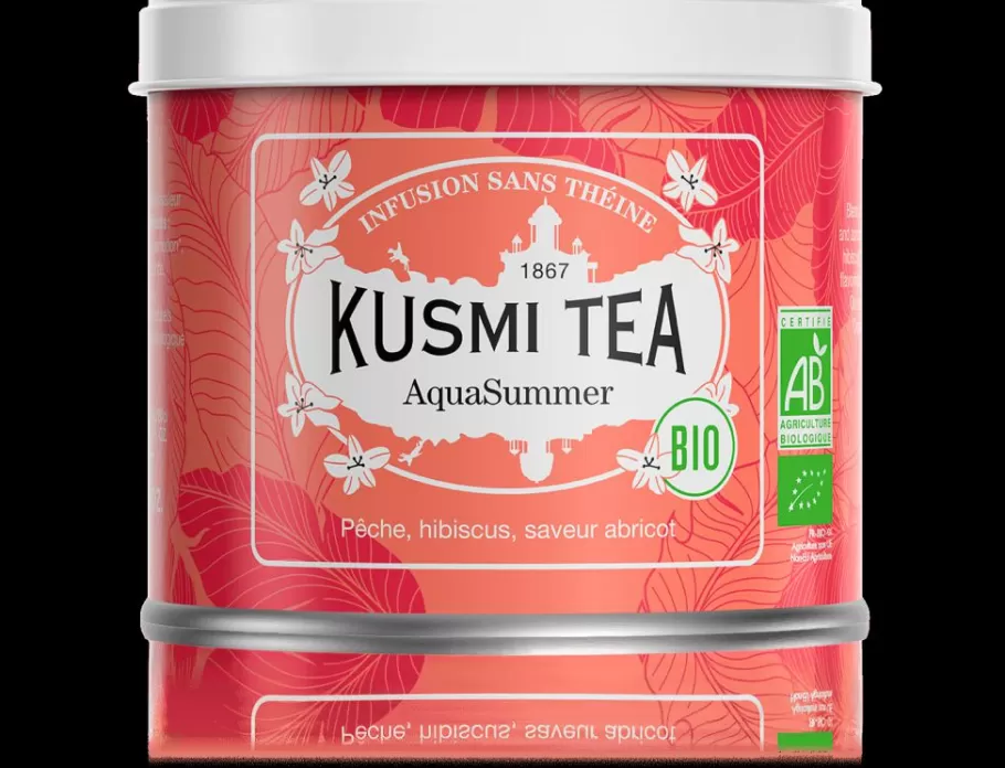 Caffeine-free | Organic Tea-Kusmi Tea AquaSummer Herbal tea Hibiscus, peach, apricot