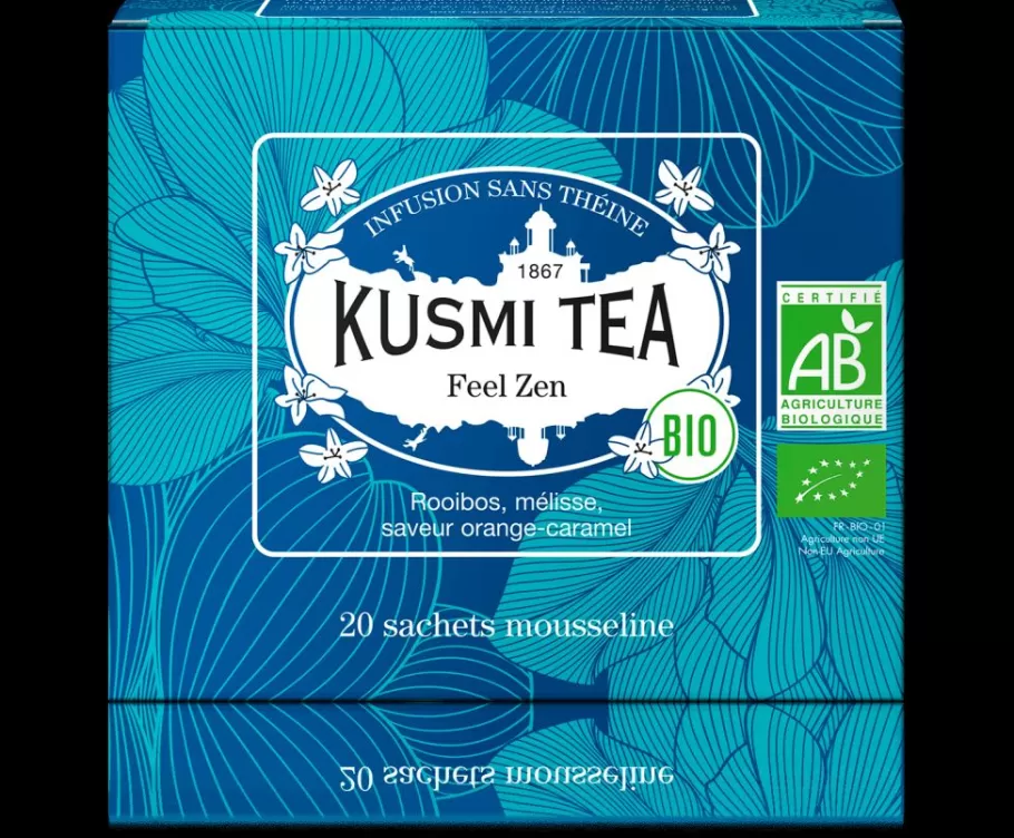 Caffeine-free | Organic Tea-Kusmi Tea Feel Zen Rooibos, apple, lemon balm