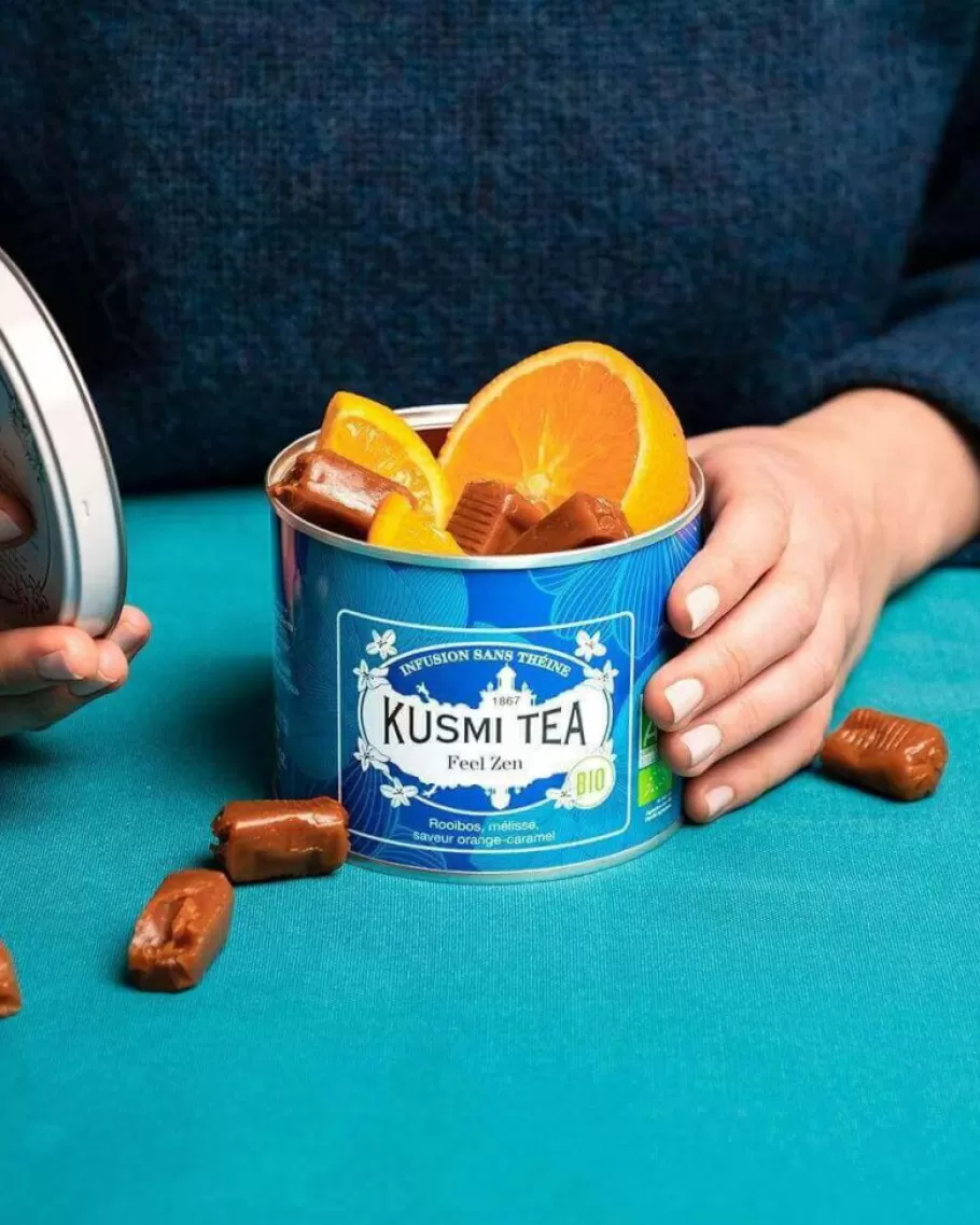 Caffeine-free | Organic Tea-Kusmi Tea Feel Zen Rooibos, apple, lemon balm