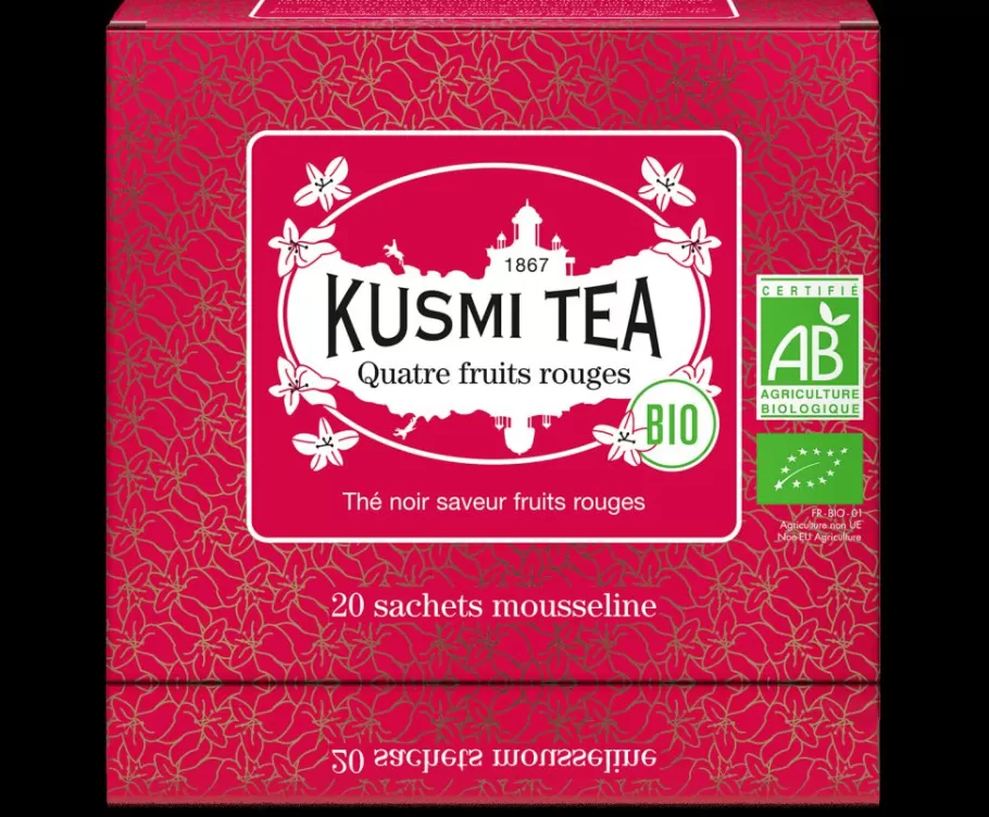 Organic Tea | Black Tea-Kusmi Tea Four Red Fruits Black tea, red berries