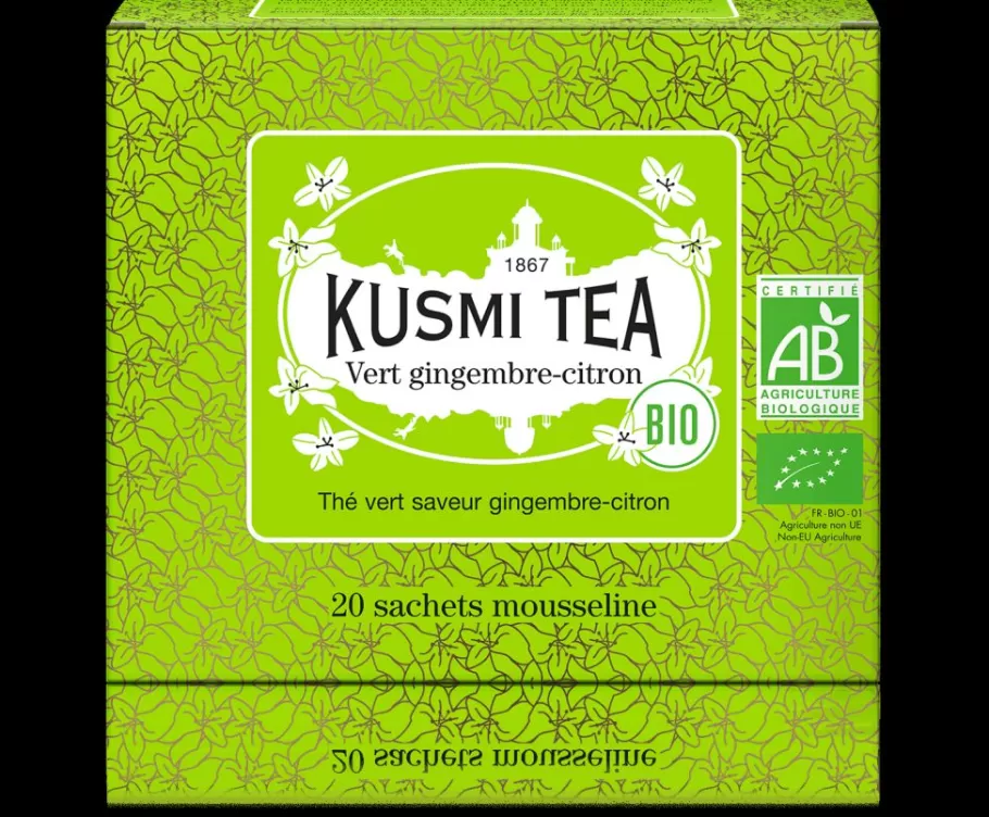 Organic Tea | Green Tea-Kusmi Tea Green Ginger-Lemon Green tea, ginger, lemon