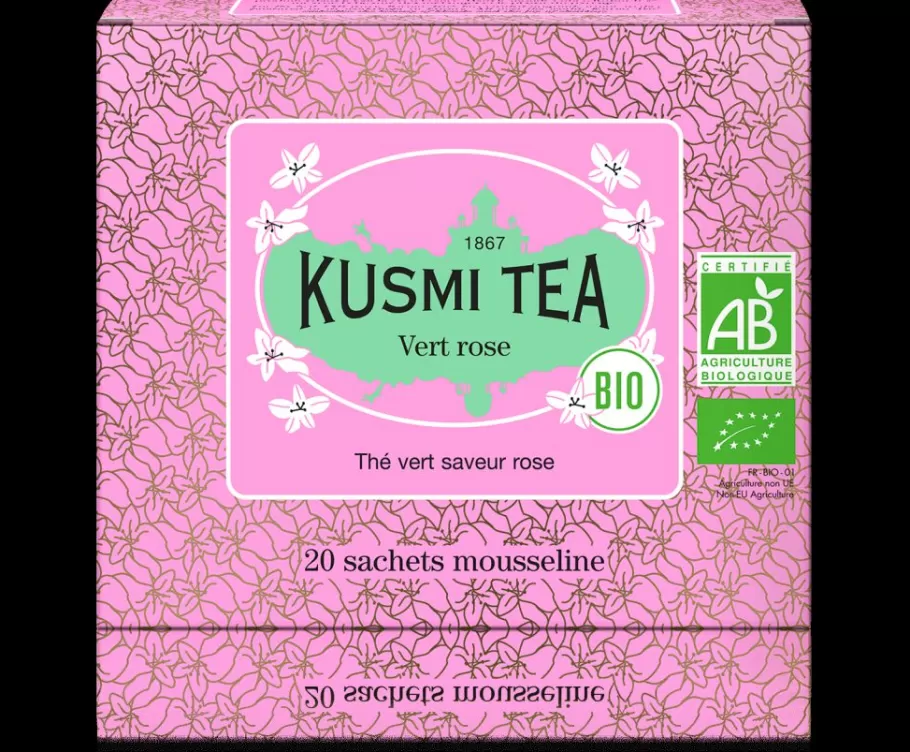 Organic Tea | Green Tea-Kusmi Tea Green rose Rose flavored green tea