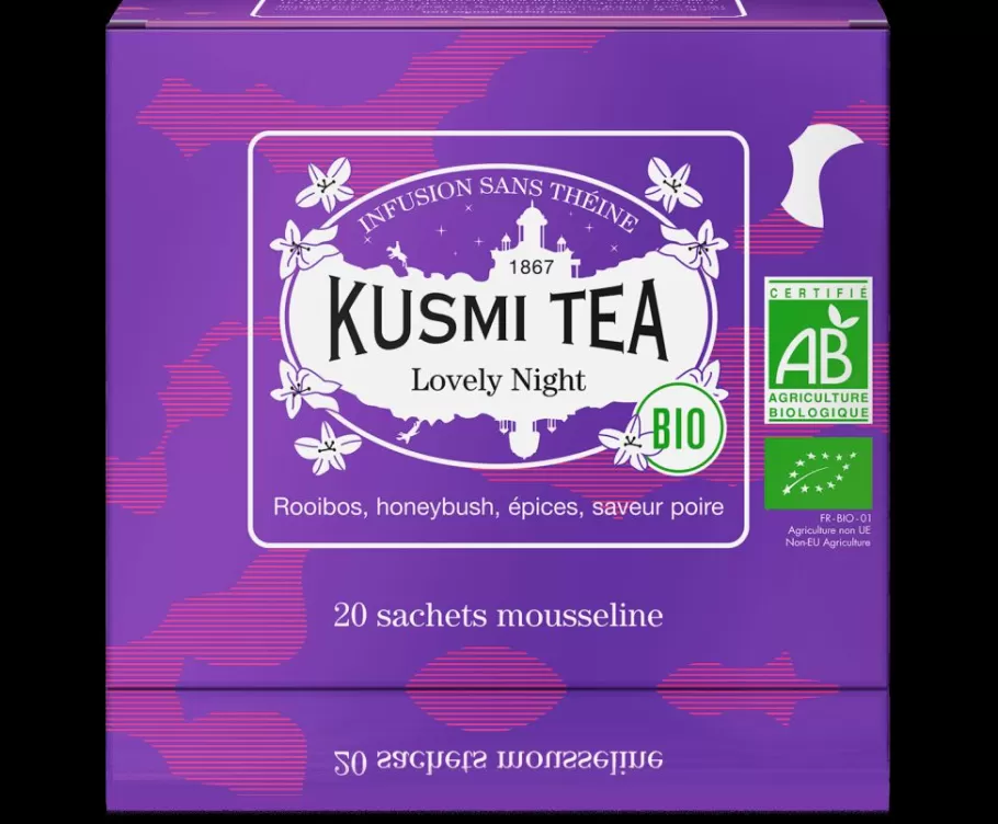 Caffeine-free | Organic Tea-Kusmi Tea Lovely Night Rooibos, honeybush, linden