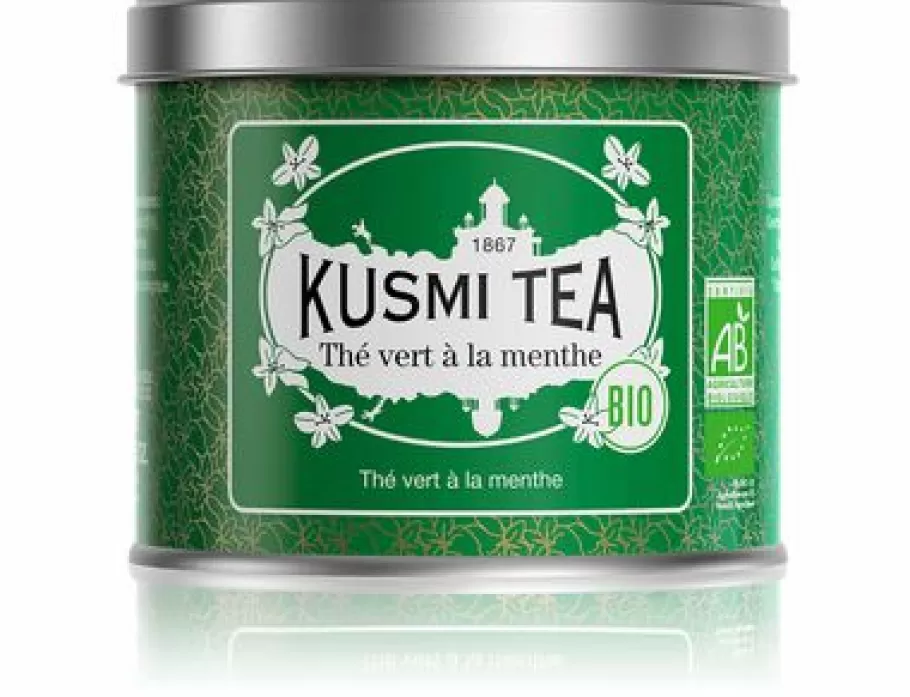 Organic Tea | Green Tea-Kusmi Tea Spearmint green tea (Organic)                                    3.5 oz loose tea Tin