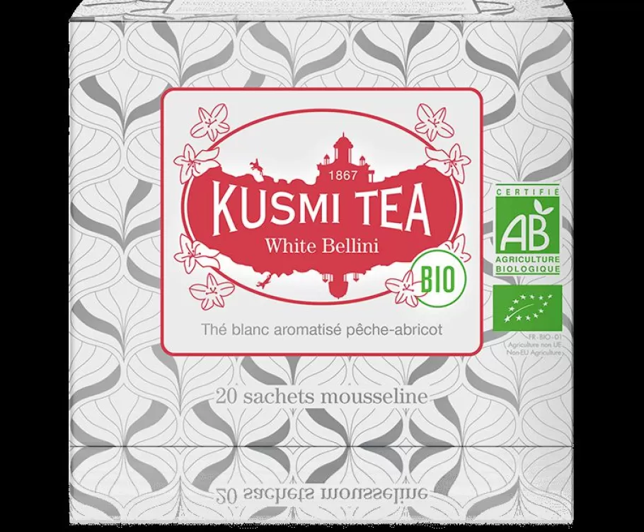 Organic Tea | White Tea-Kusmi Tea White Bellini White tea, peach, apricot